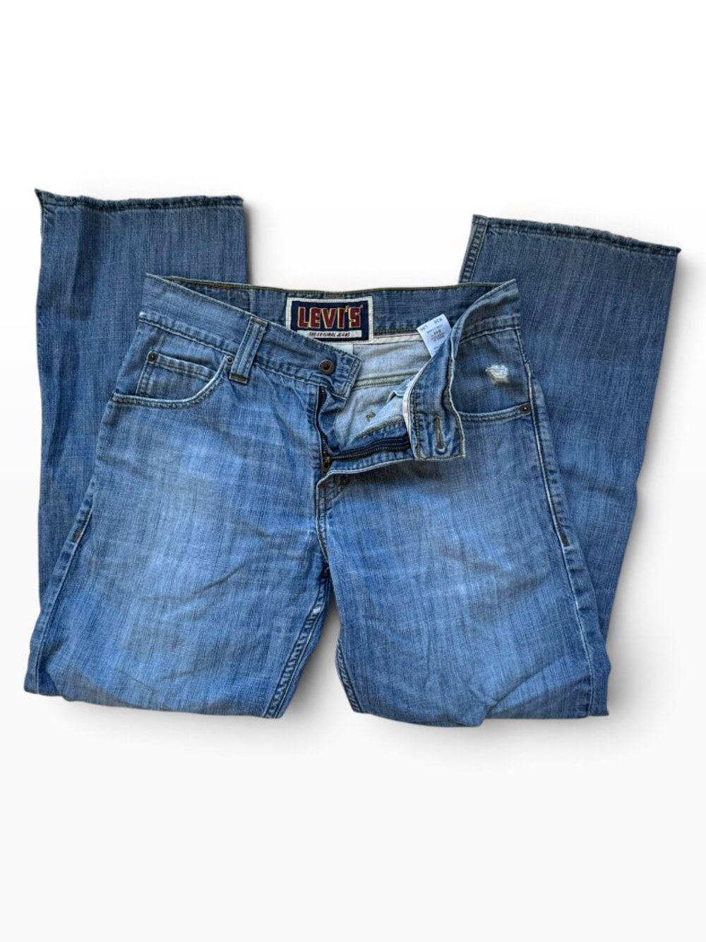 Vintage Levis 549 Low Loose Jeans Y2K Skater Streetwear Raw Hem Whiskers 30 x 30